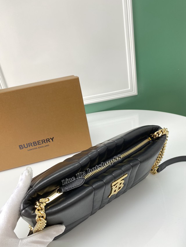 Burberry專櫃新款絎縫款Lola蘿拉包 巴寶莉羔羊皮單肩斜挎女包 yxb1177